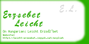 erzsebet leicht business card